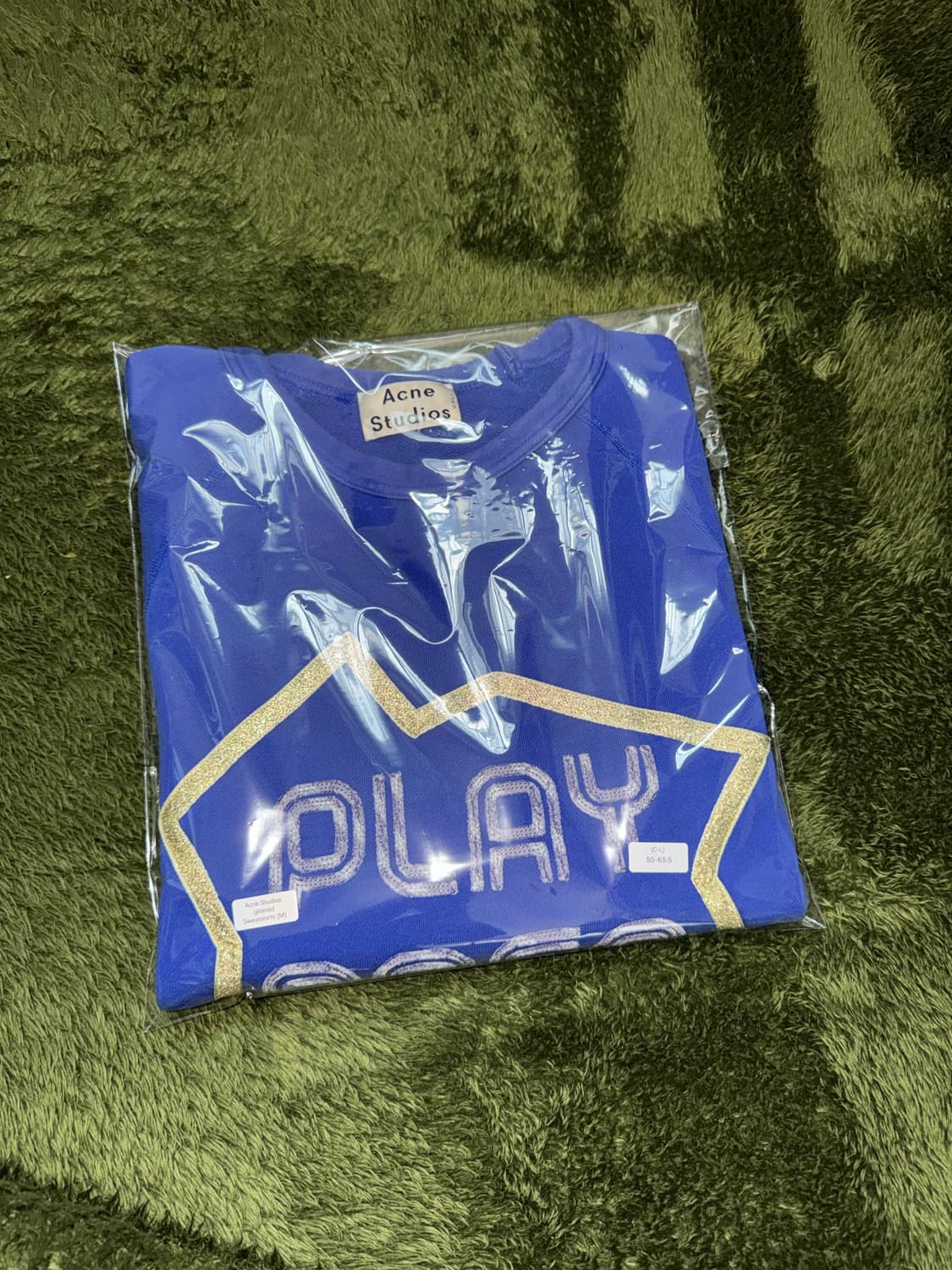 [M] 아크네 스튜디오 PLAY AREA 그래픽 스웻셔츠 블루 상품이미지10