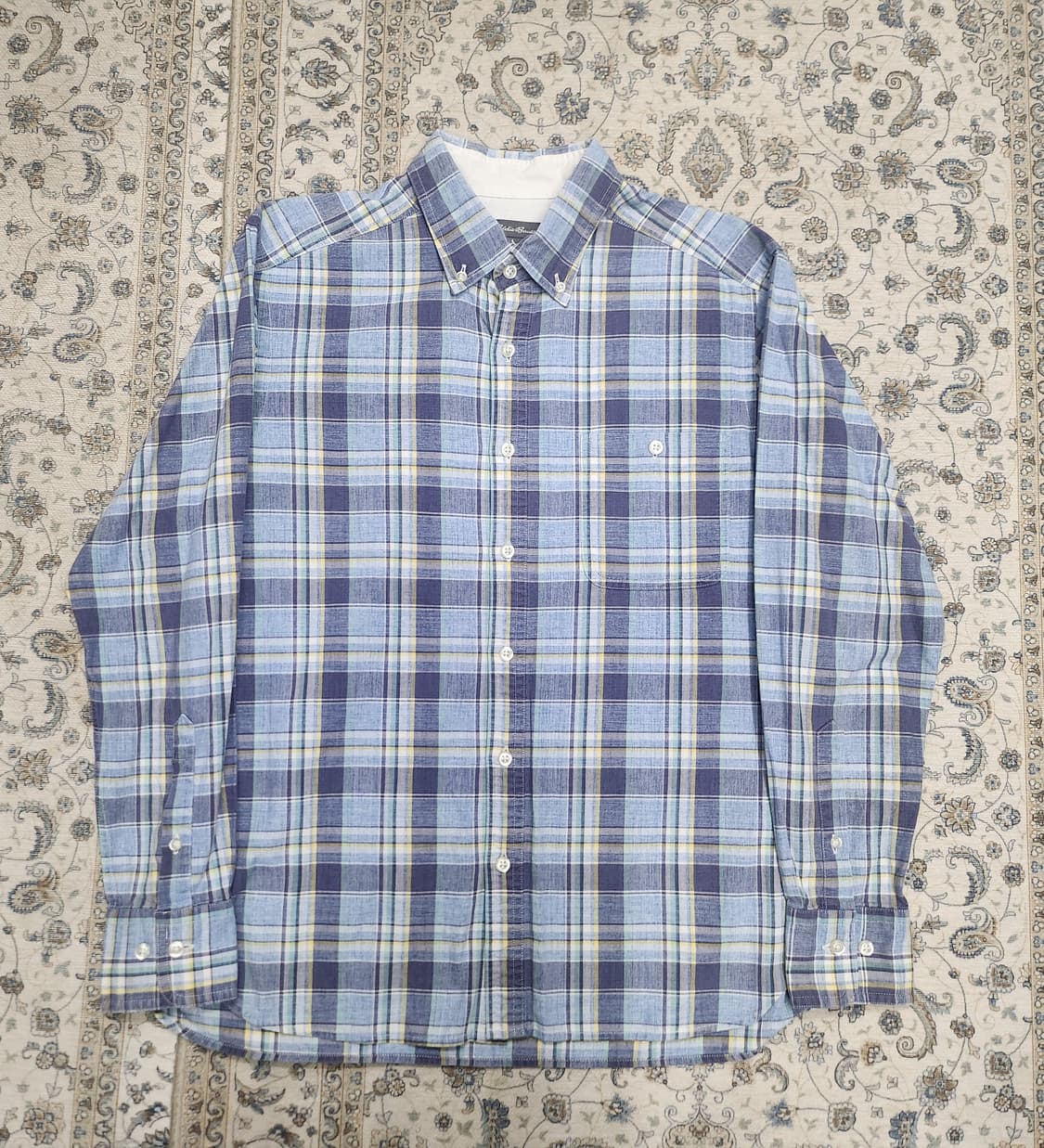 에디바우어 체크 면셔츠 S (크게나옴) (95-100) 상품이미지1