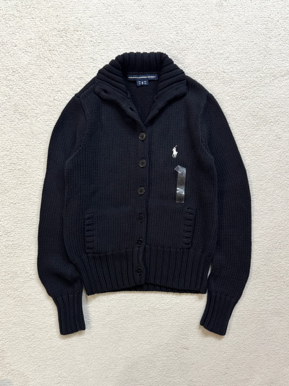 폴로 블랙 니트 가디건 상품이미지2