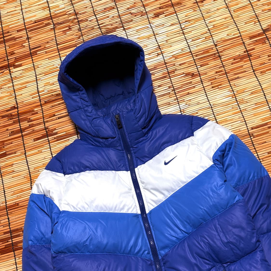 나이키 블루 화이트 스포티 패딩 m 상품이미지3