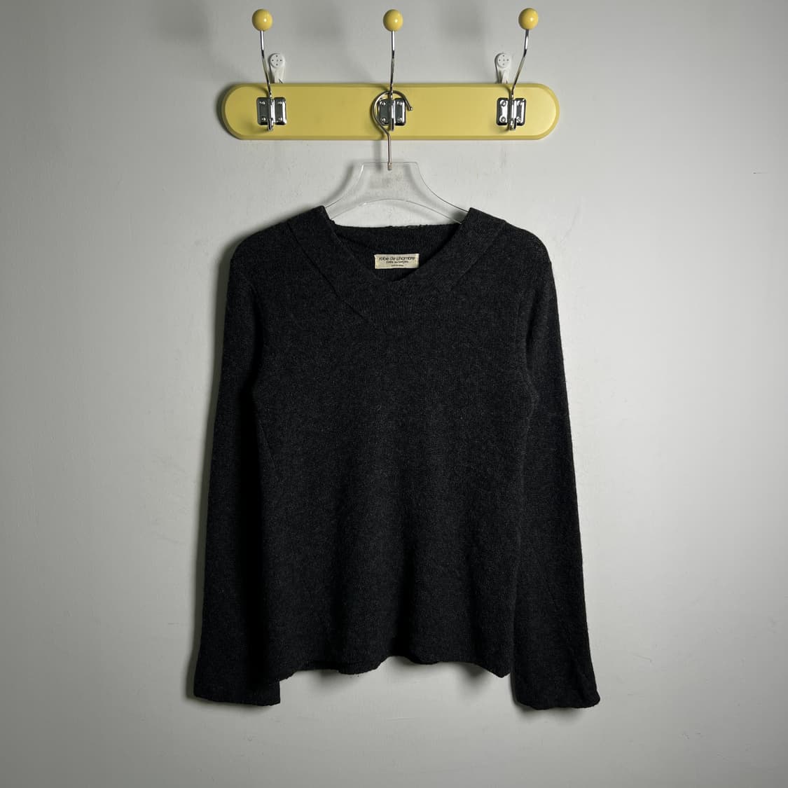 꼼데가르송 로브 드 샹브르 차콜 울 니트 스웨터  상품이미지2