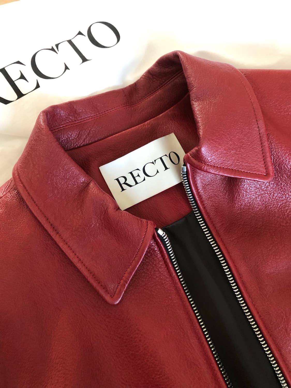 렉토 시그니쳐 21벤 빈티지 레더 레드M 상품이미지2