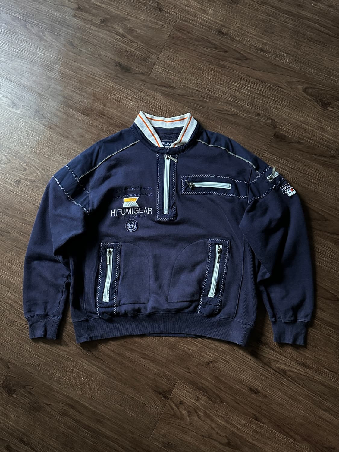 Hifumi Gear 스티치 & 지퍼 디테일 하프 집업 상품이미지8