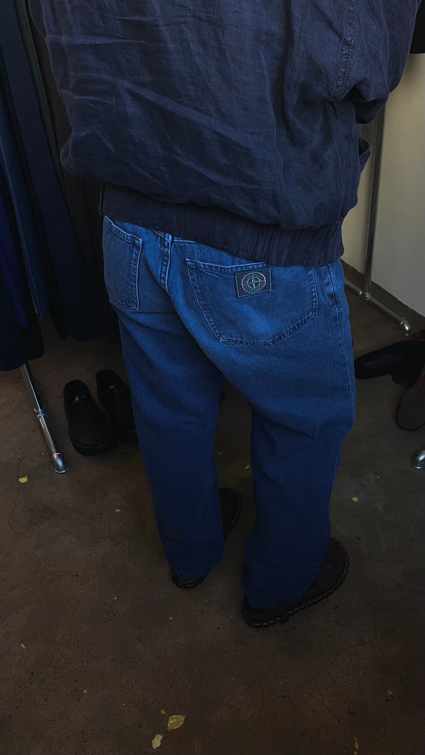 [28]80s 스톤아일랜드 아카이브 그린 엣지드 패치 데님 상품이미지1