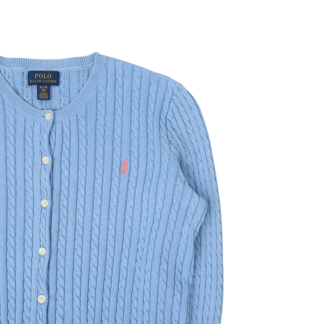 폴로 랄프로렌 라이트 블루 케이블 니트 가디건 상품이미지3