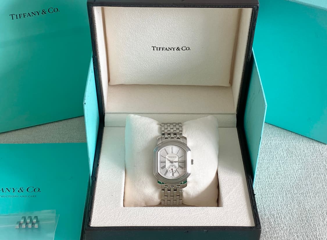 티파니 마크 쿠페 세컨 핸즈 스틸 남성용 쿼츠 라지 상품이미지2