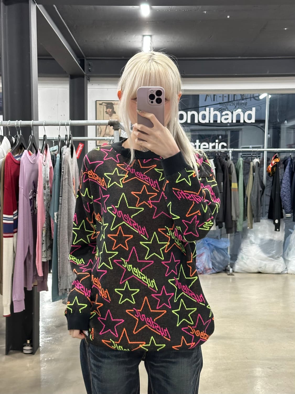 히스테릭 글래머 별 니트 스웨터 상품이미지1