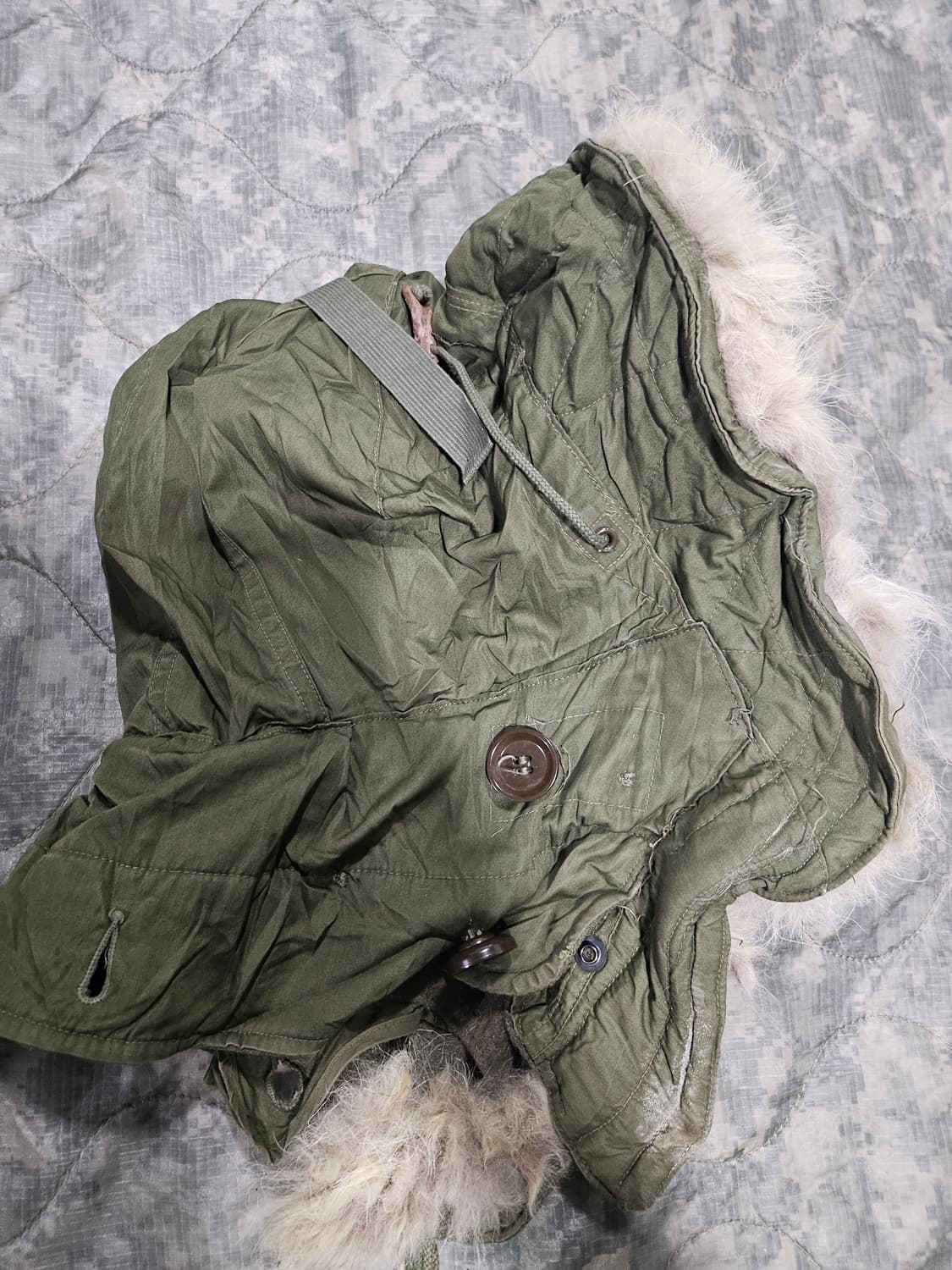 50s 미군오리지날 m51파카 양털내피 코요테후드 셋 상품이미지10
