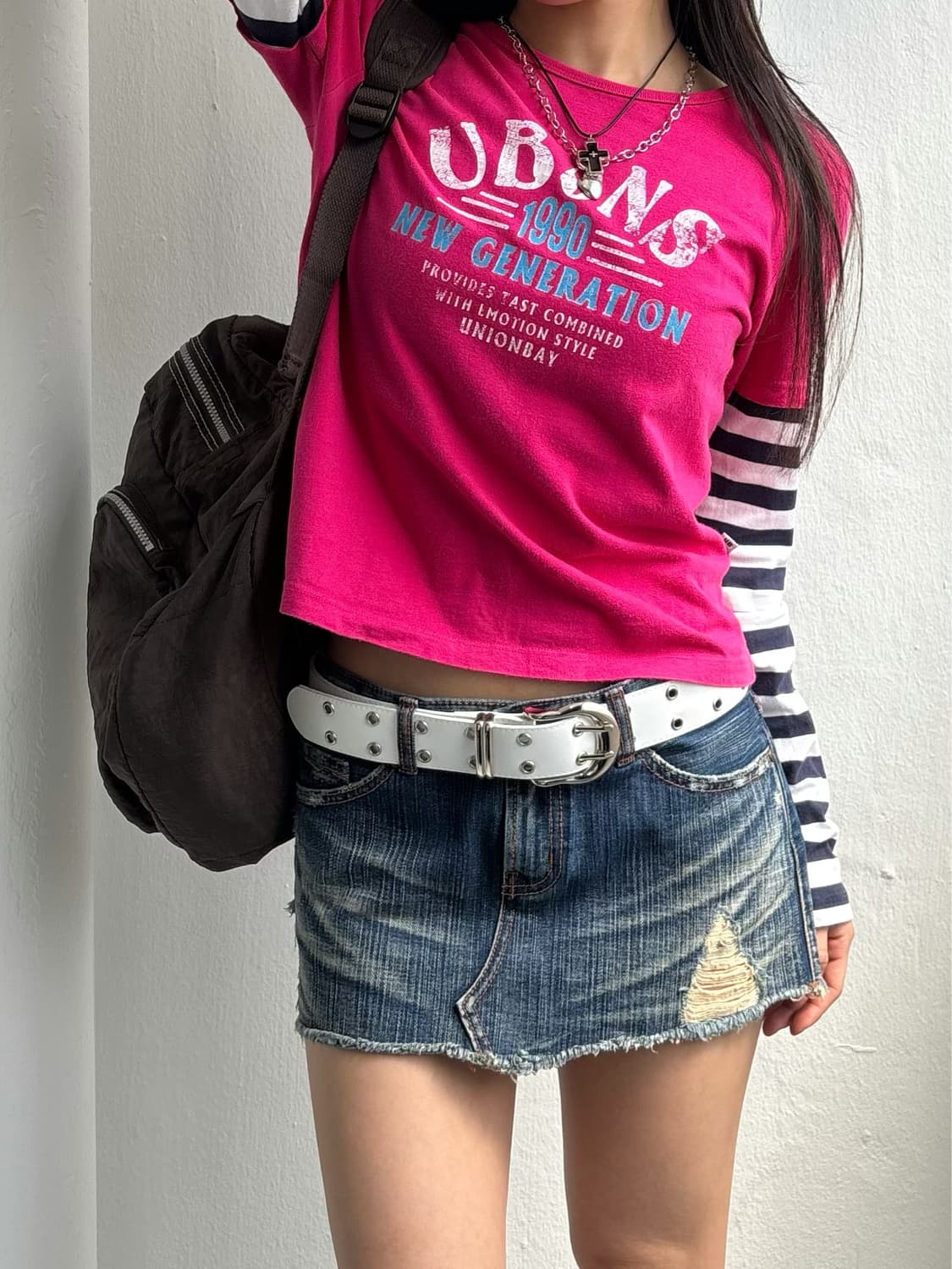 Vintage Pink Graphic Layered Long Sleeve 상품이미지2