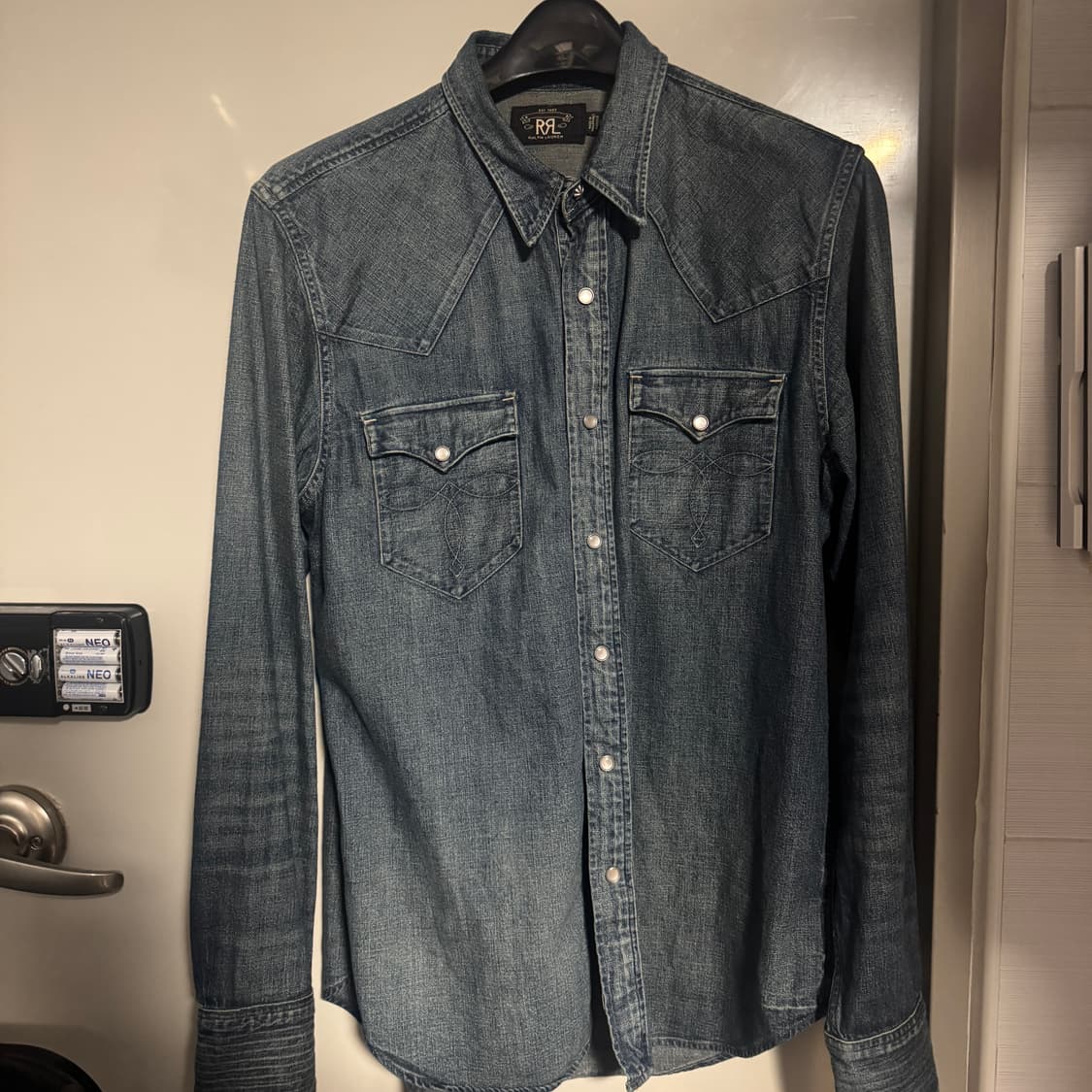 L) 더블알엘 웨스턴 셔츠 다크워시 상품이미지1