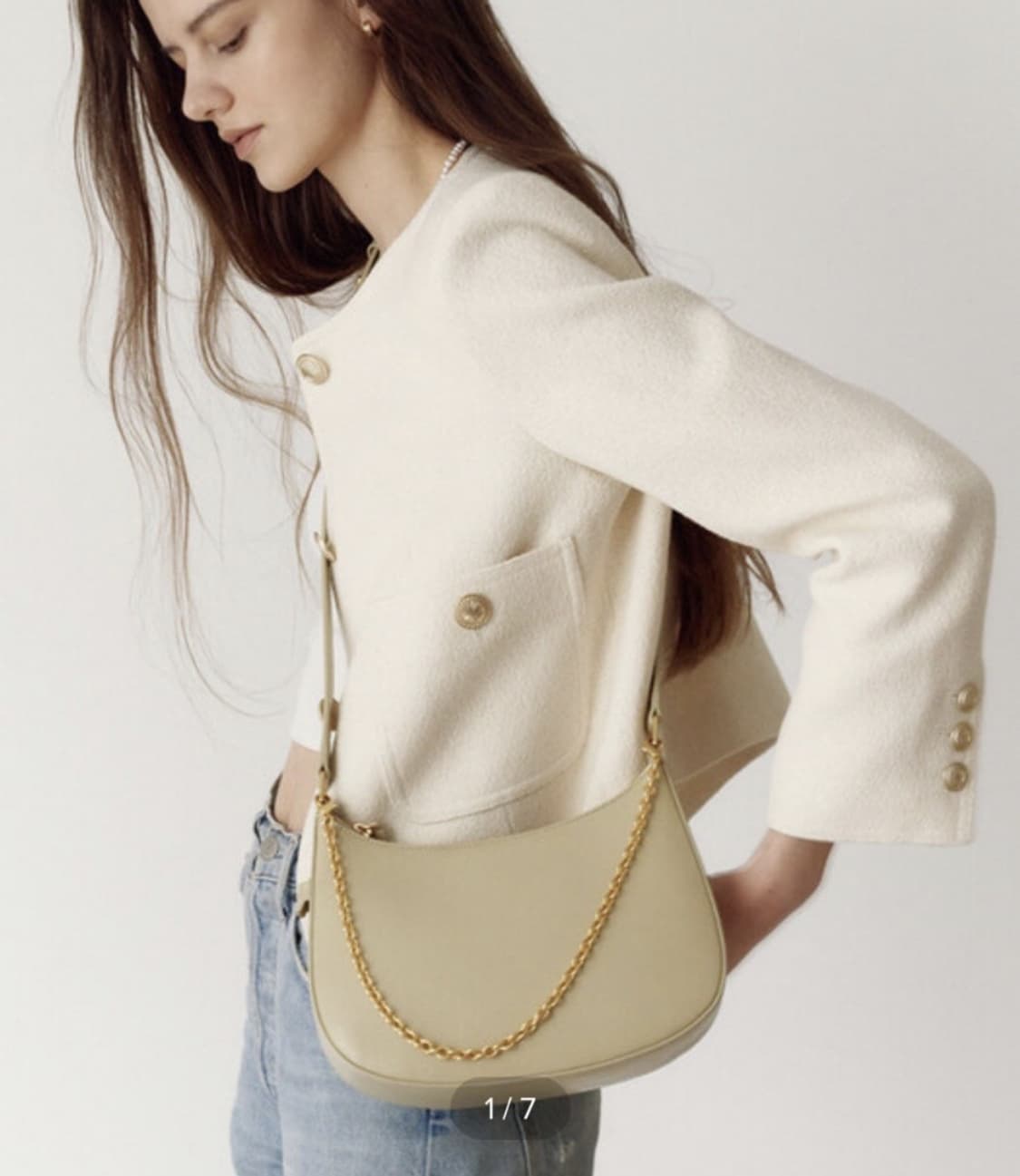 드메리엘 로지백 미디엄 크링클 아이보리 상품이미지1