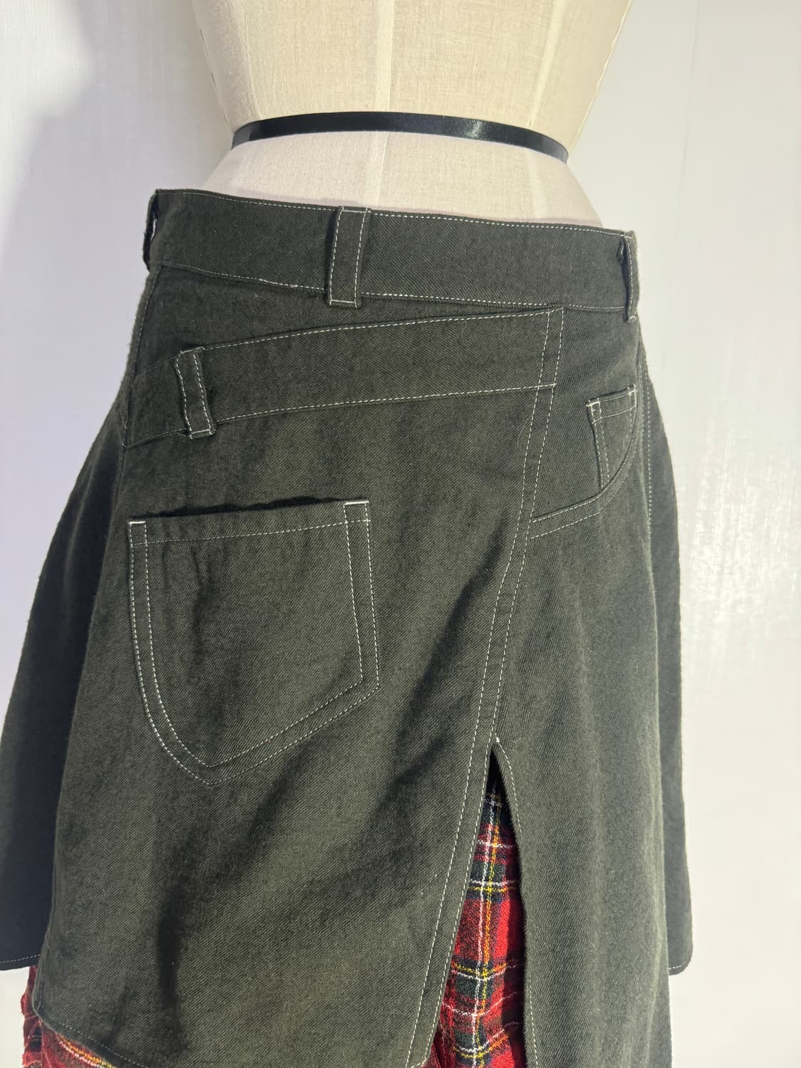 빈티지 비대칭 레이어드 스커트 아방가르드 y2k 꼼데가르송 준야와타나베 상품이미지6