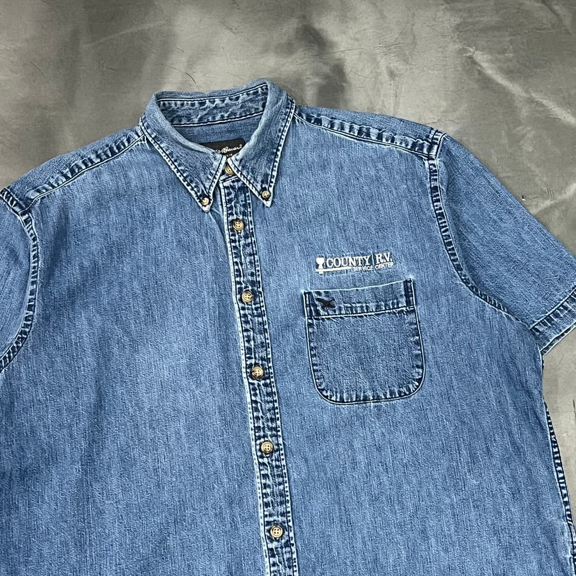  에디바우어 데님 하프 셔츠 y16240 상품이미지3