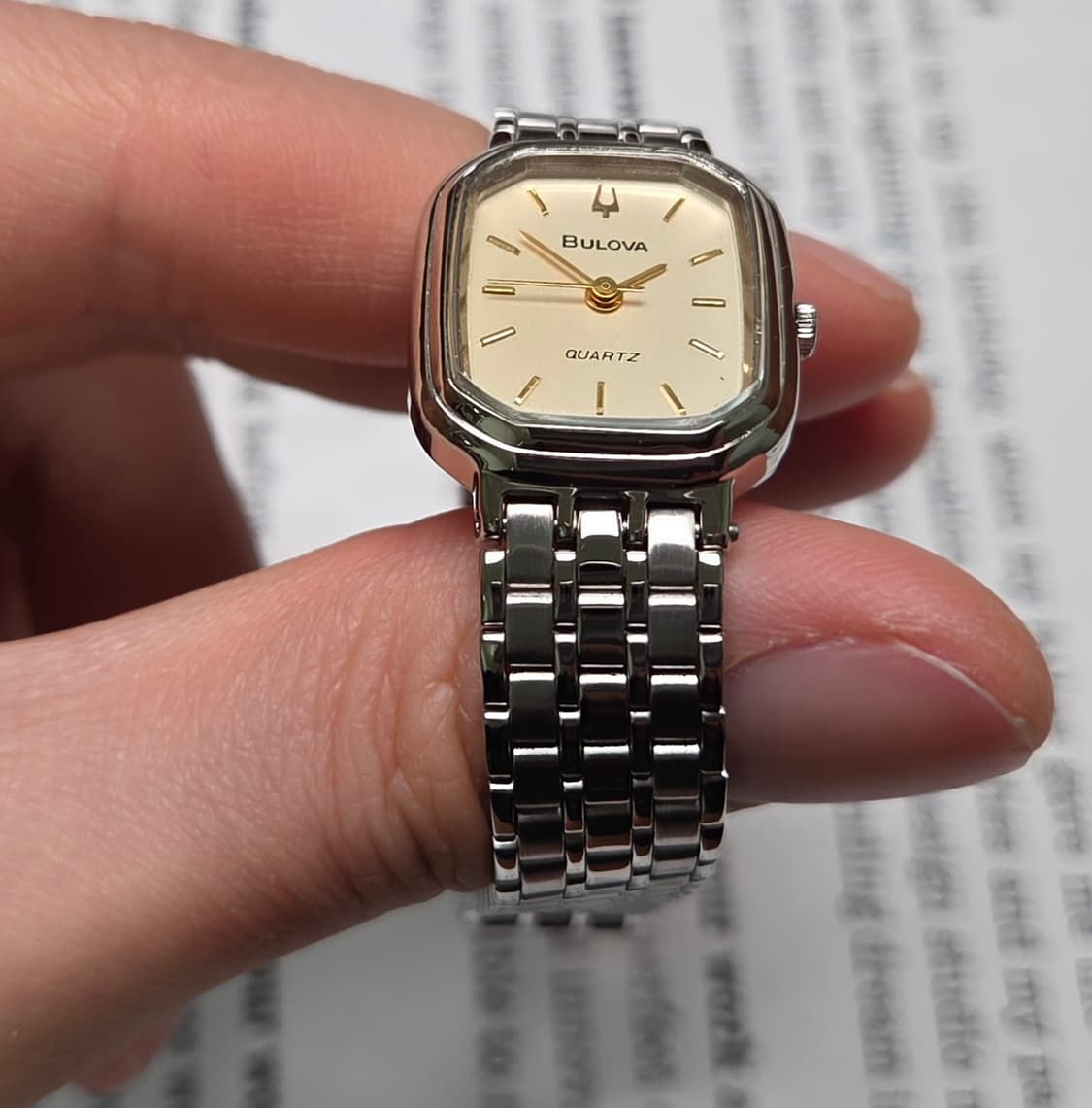 빈티지 부로바 팔각 옥토탱크 샴골판 논데이트 쿼츠 여성용 브레이슬릿 ve 상품이미지7