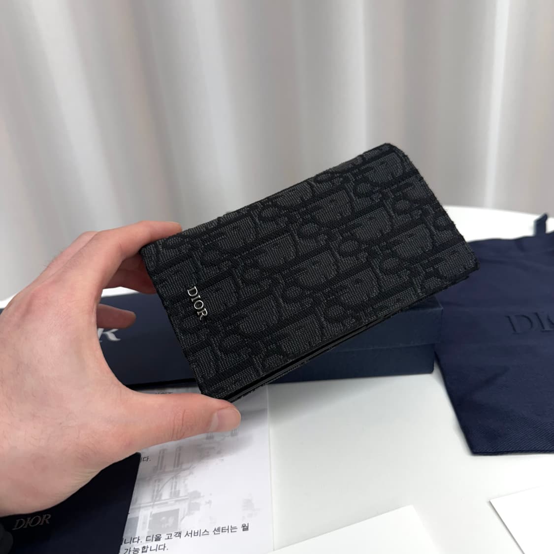 [풀박스] 디올 오블리크 롱 오거나이저 블랙 상품이미지5