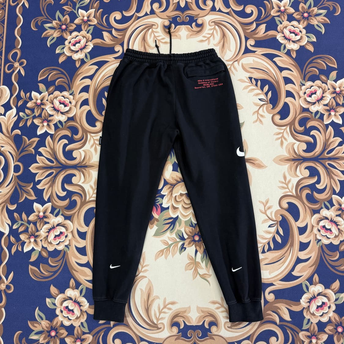 (M)나이키 더블 스우시 코튼 조거팬츠(블랙) 상품이미지6