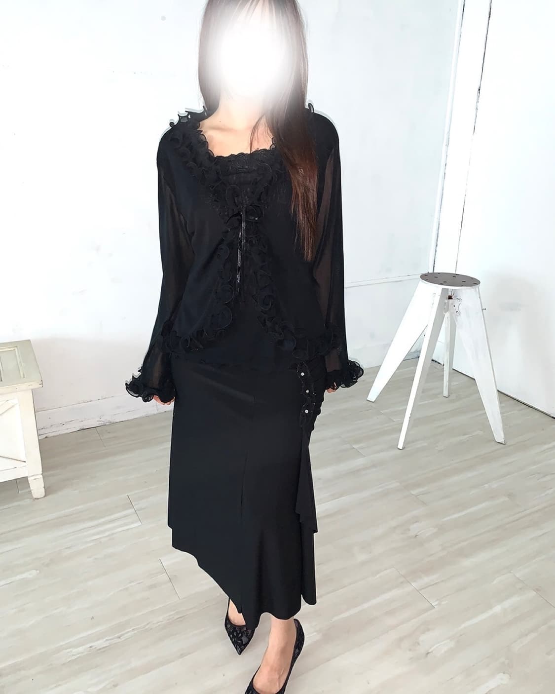 Sleeveless Layered Frill Mesh Cardigan 상품이미지6