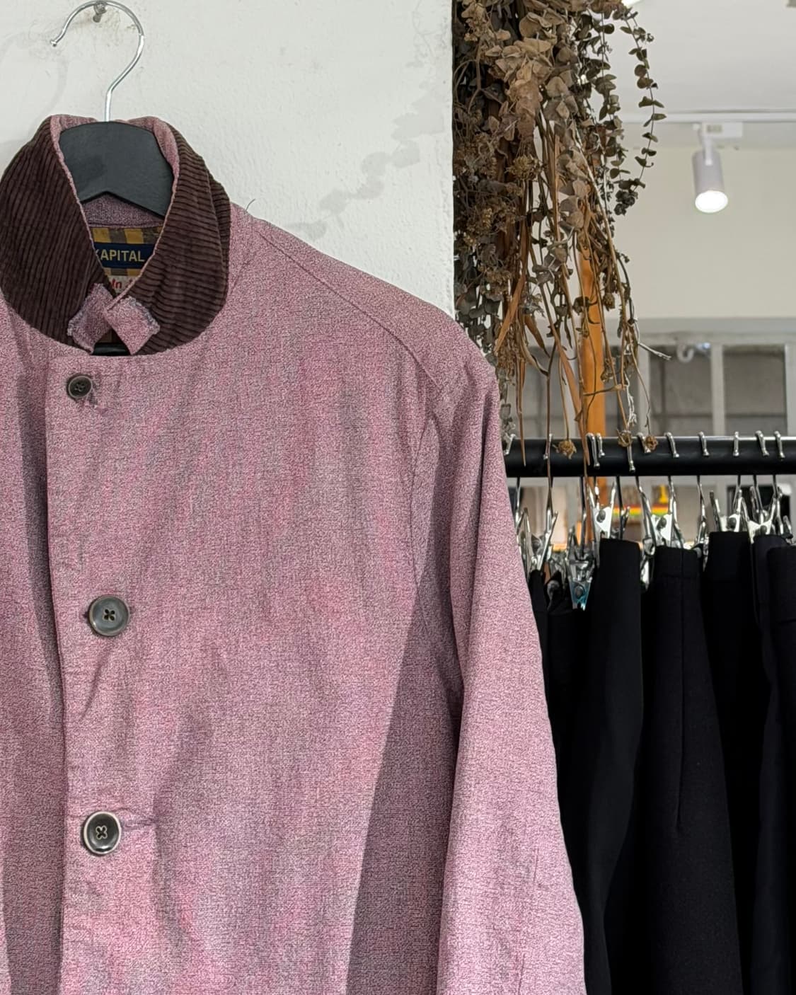 캐피탈 핑크 코듀로이 카라 코트 상품이미지4