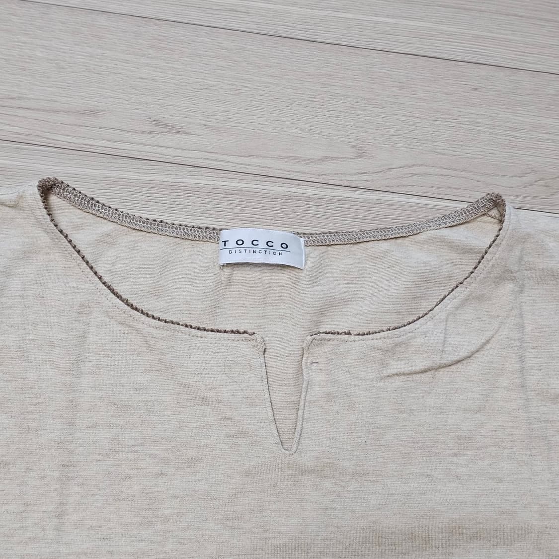 M L 100 66 TOCCO 반팔 에스닉 오버핏 티셔츠 모리걸 빈티지 상품이미지2