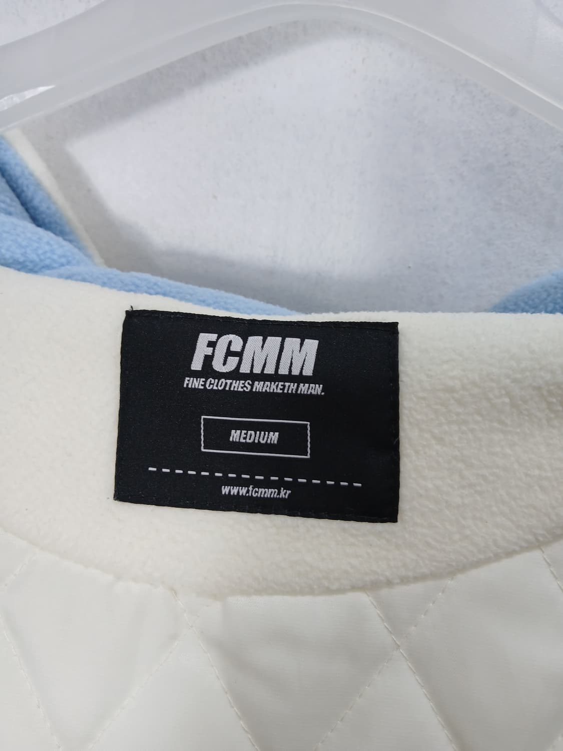 FCMM 후리스 후드집업 누빔 블루아이보리 95-100 새제품급 상품이미지6