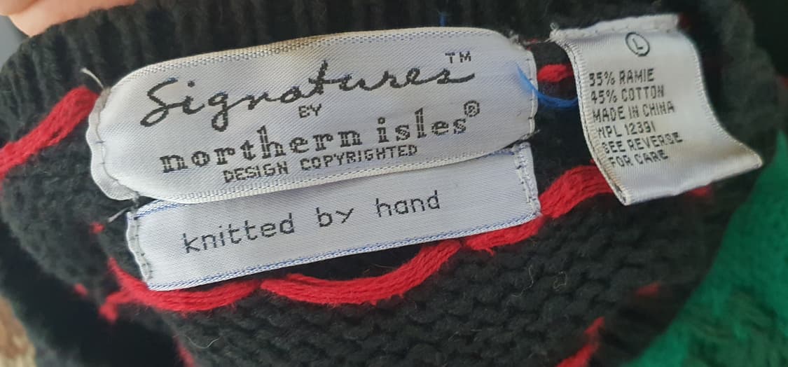 빈티지 핸드메이드 핸드니트 크리스마스 곰돌이 테디베어 니트 가디건 상품이미지3