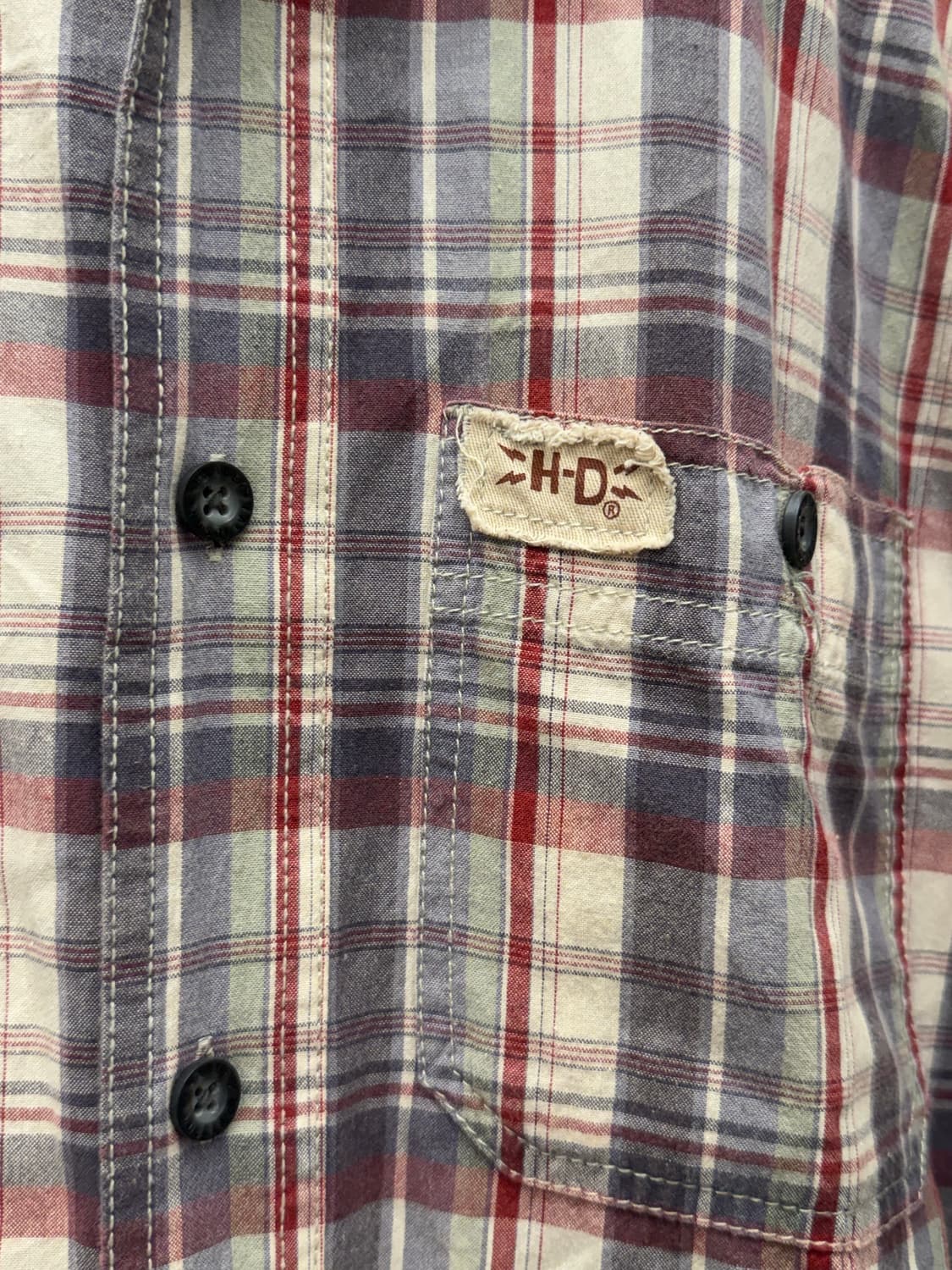 Harley-Davidson Plaid Short Sleeve Shirt 상품이미지7