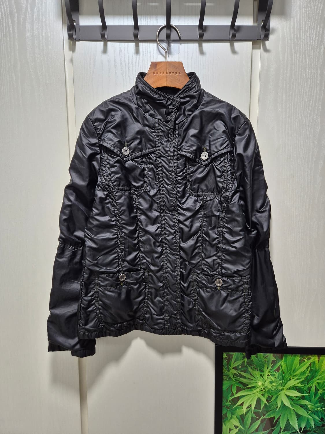 (타임세일)JPN VTG. 블랙 셔링 바람막이 점퍼 상품이미지1