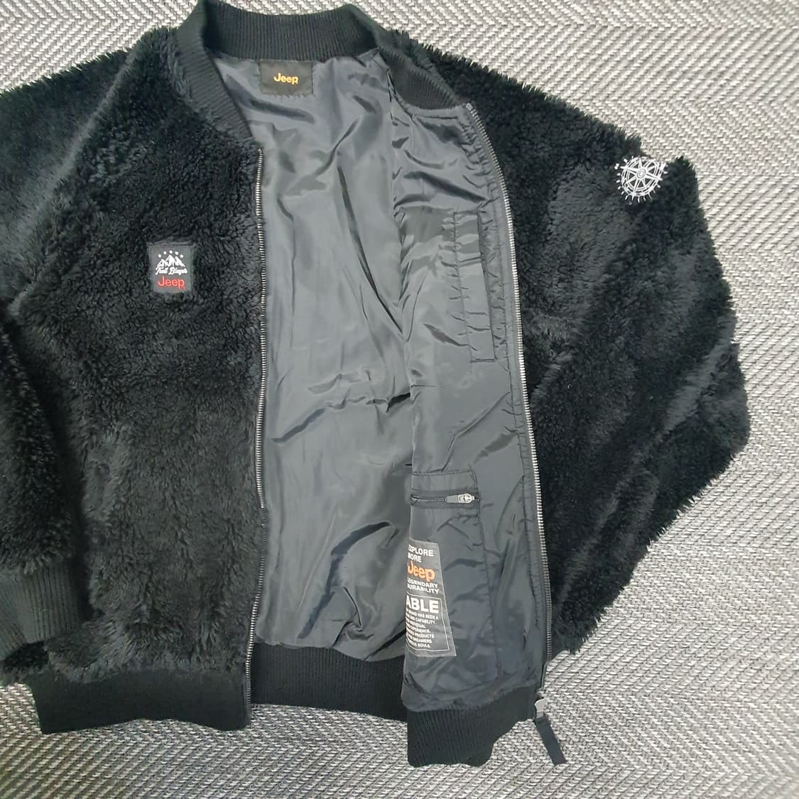 지프 뽀글이 바시티 집업자켓 남자105 상품이미지6