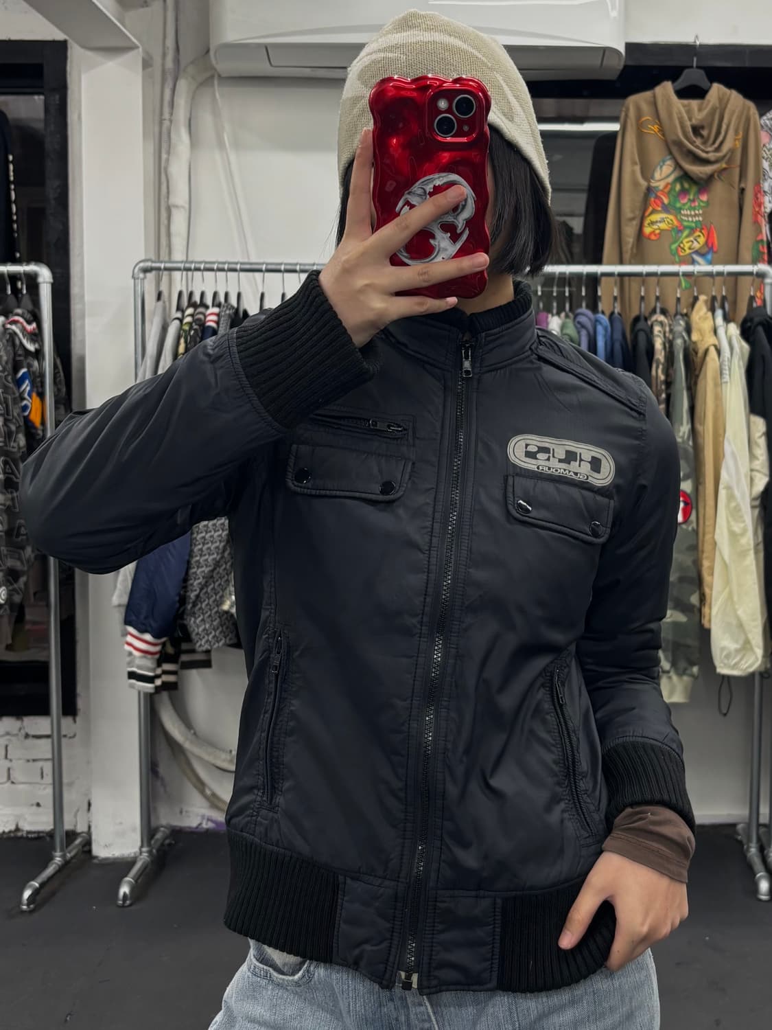 히스테릭 글래머 Rock 네이비 자켓 상품이미지2