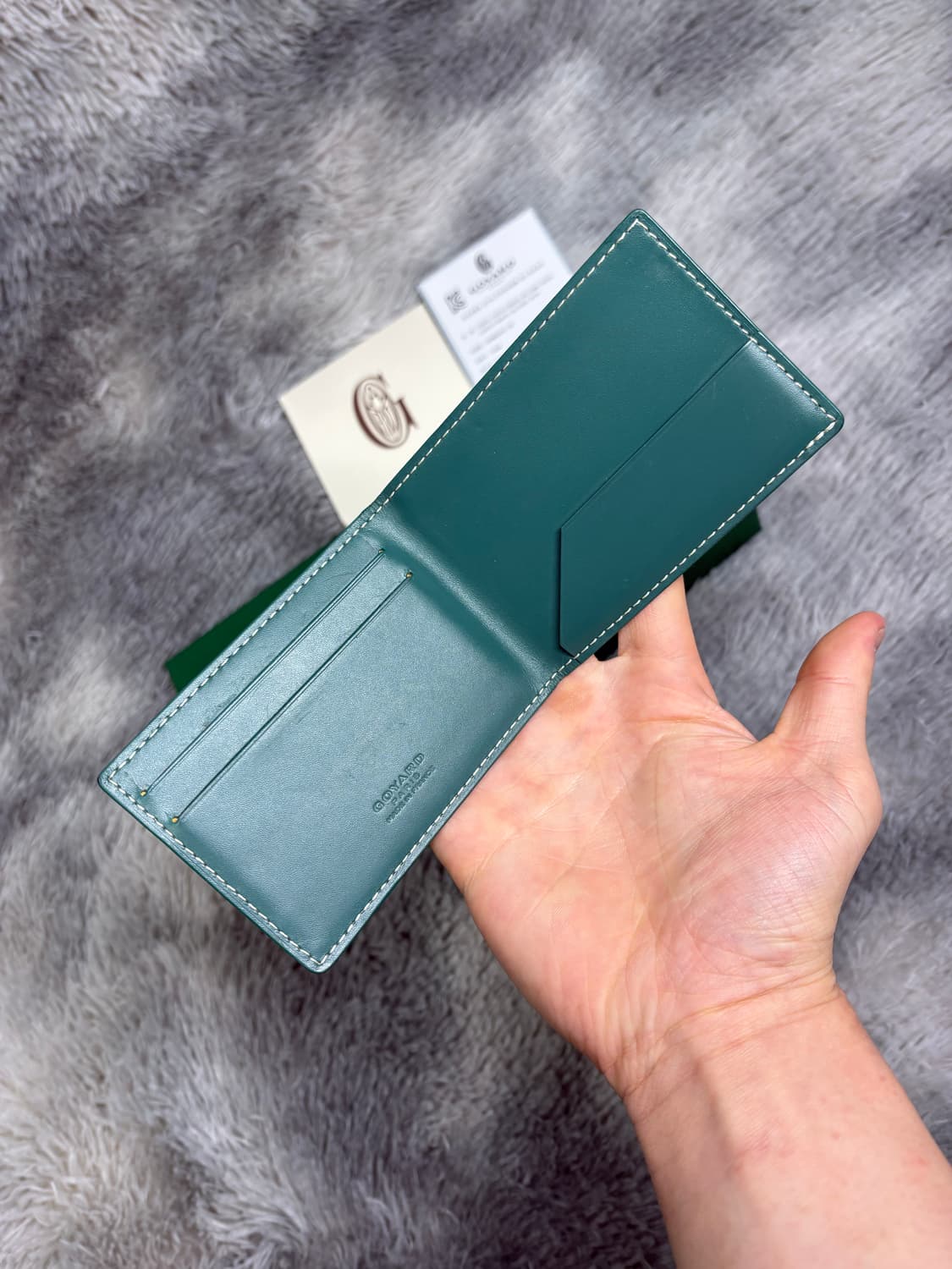 고야드 인서트 카드지갑 그린 상품이미지3