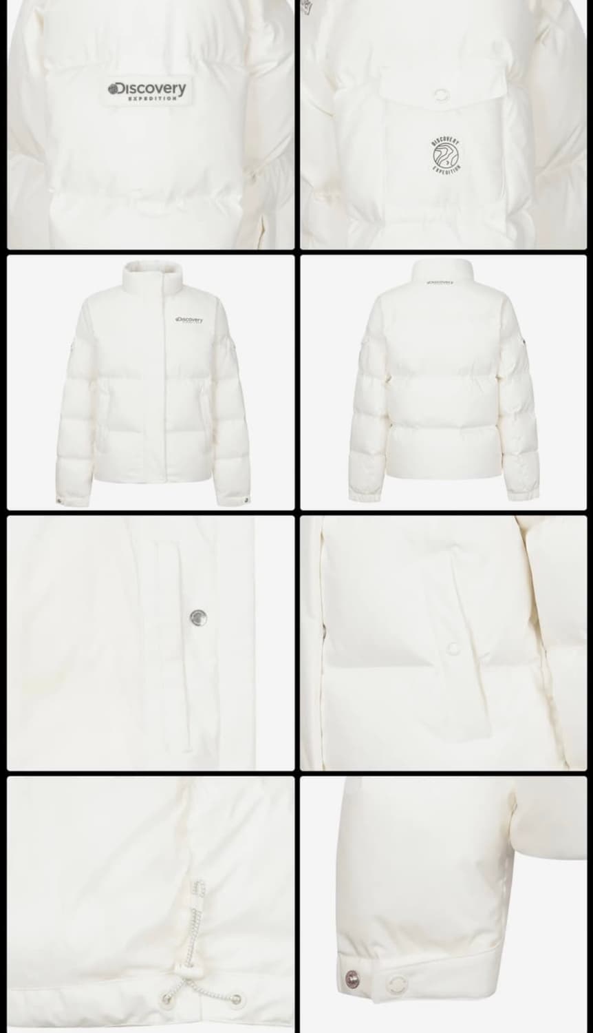 디스커버리 여성 반슬리 RDS 다운 숏패딩 아이보리 상품이미지8