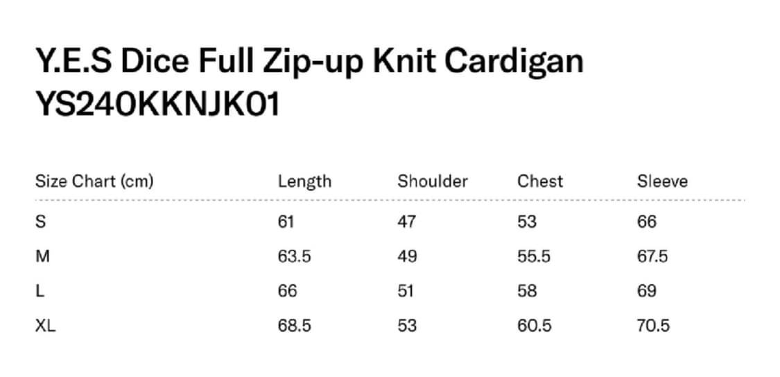 예스아이씨 니트집업 M 상품이미지3