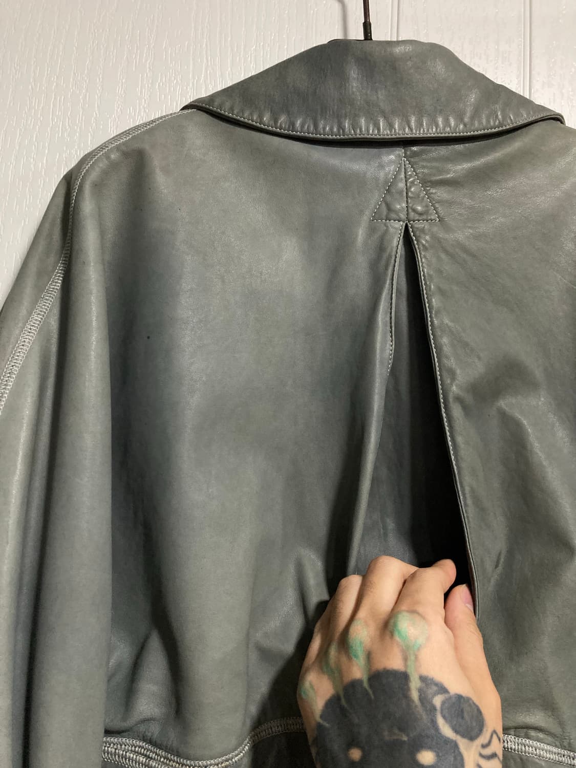 2000s 마르니 가스마스크 크롭 가죽 자켓 상품이미지7