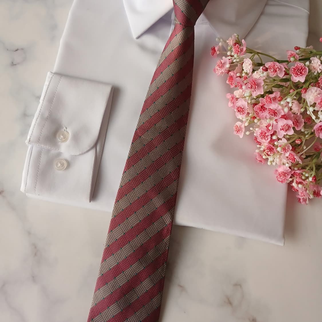 오스틴리드 실크 체크 패턴 넥타이 8cm A+등급 A19129
 상품이미지5