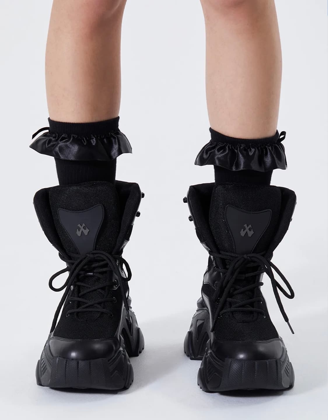 YEEL PLATFORM BOOTS SNEAKERS BLACK 상품이미지3