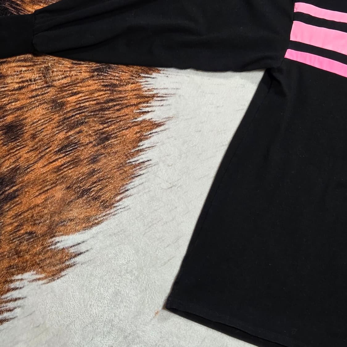 일본 빈티지 블랙 핑크 배색 롱슬리브 상품이미지3