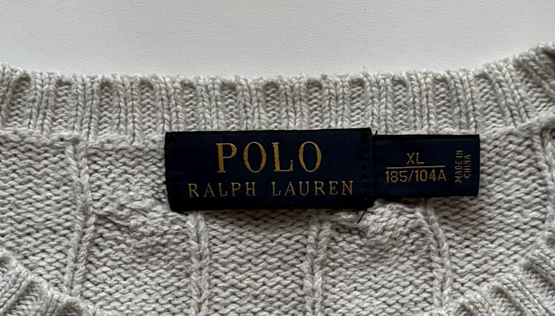 Polo 폴로랄프로렌 오트밀 케이블 니트 상품이미지4