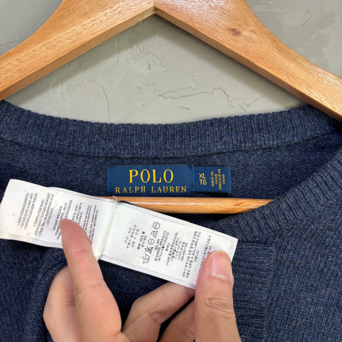 폴로 랄프로렌 램스울 니트 네이비 블루 상품이미지3