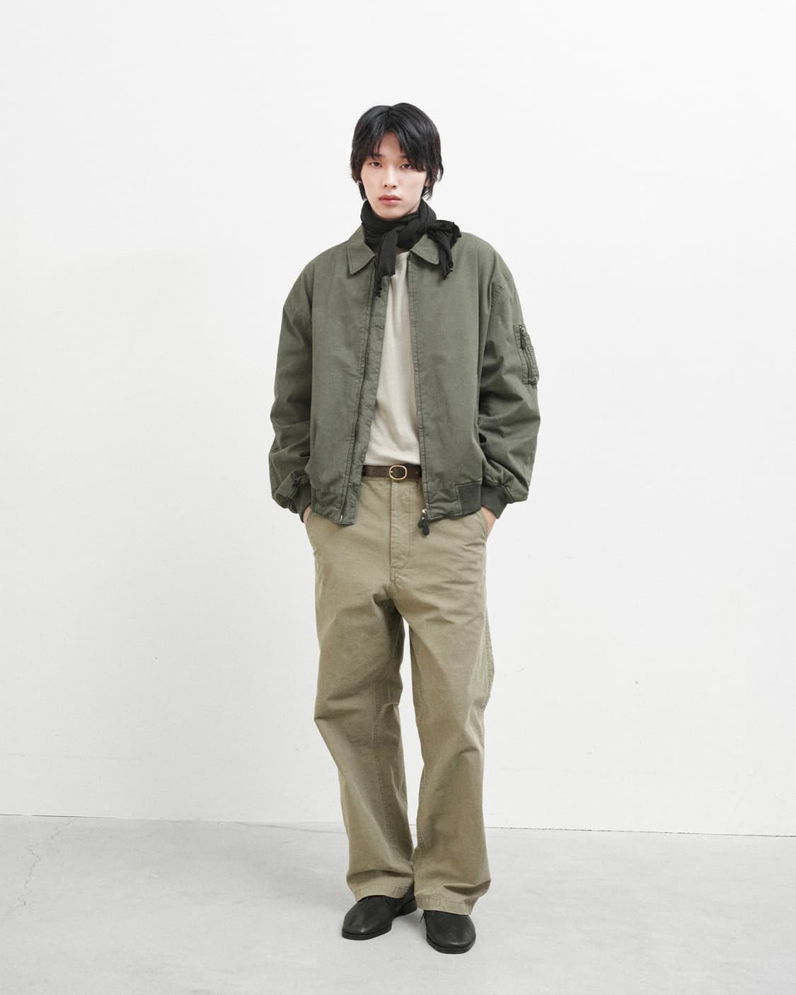 [3]브라운야드 워시드 탱커 자켓 올리브 3사이즈 상품이미지1