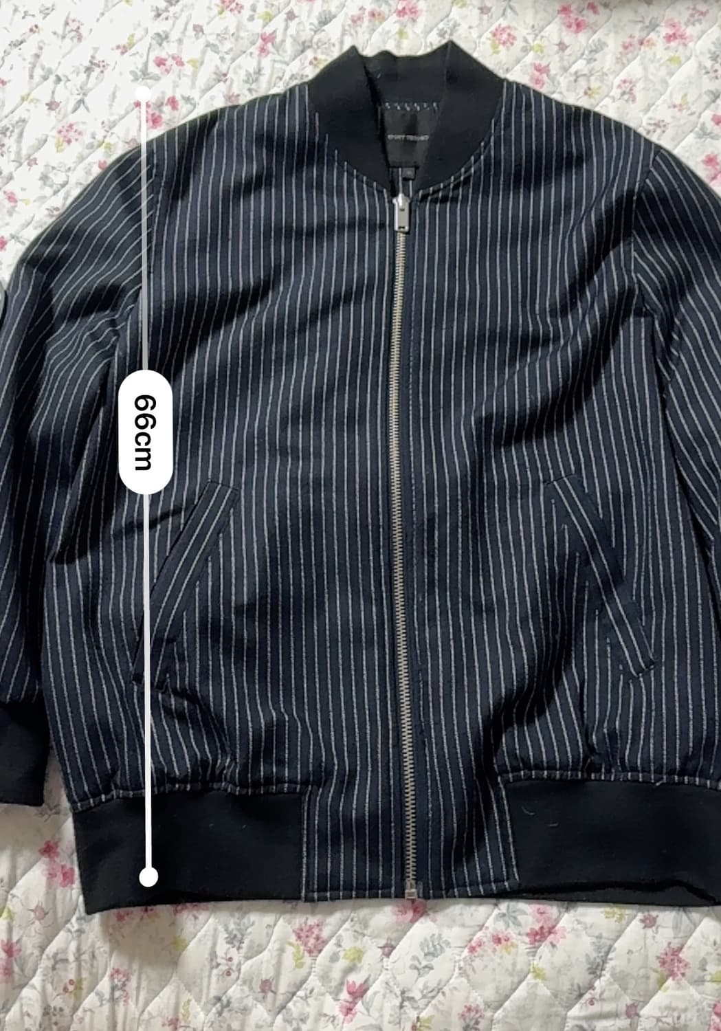 에잇세컨즈 스트라이프 블루종 봄버 상품이미지5