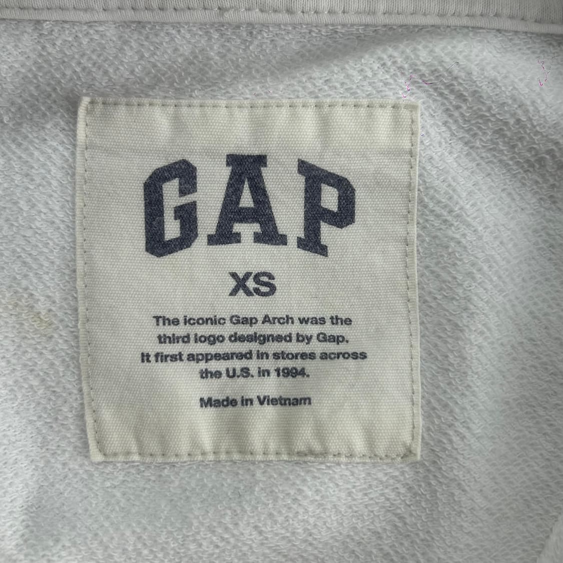 Gap 갭 차콜로고 화이트 후드집업  상품이미지5