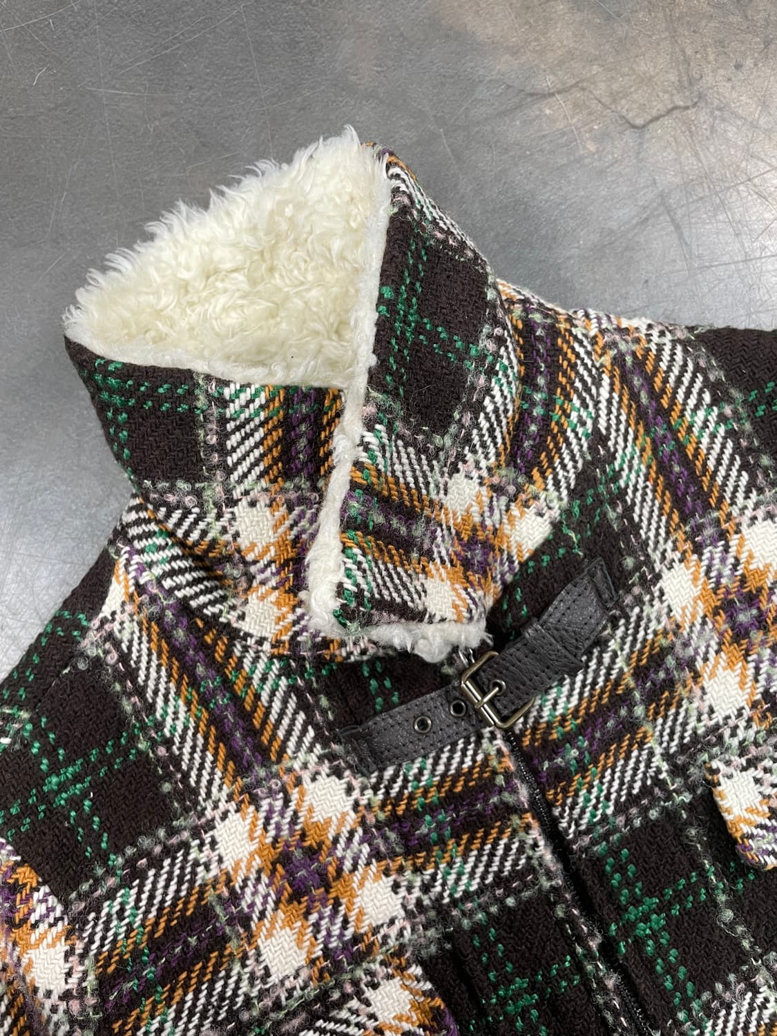 빈티지 타탄 체크 울 자켓 상품이미지3