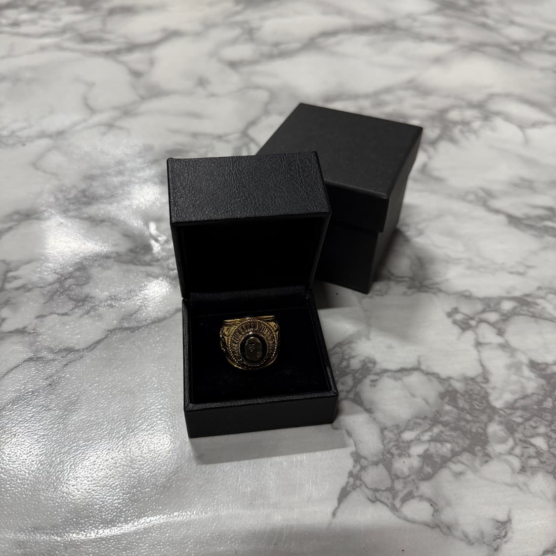 정품 베이프 컬리지 링 골드 상품이미지1