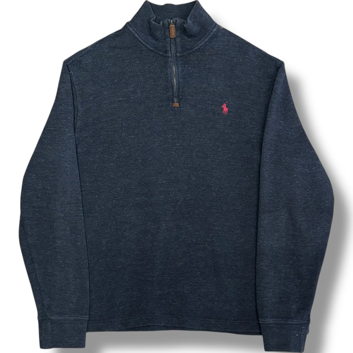 Polo Ralph Lauren 차콜 코튼 반집업 니트 상품이미지1