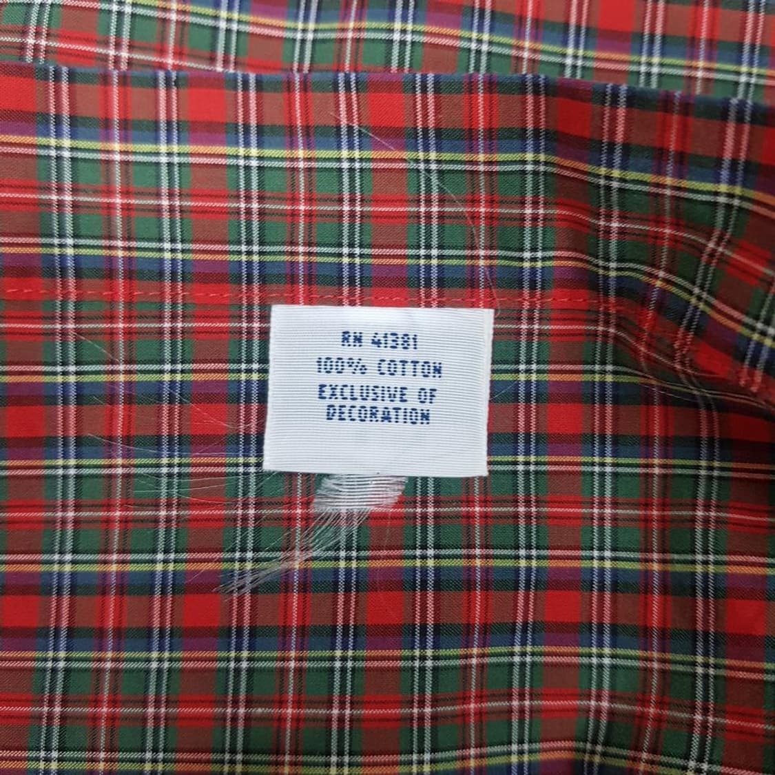 폴로 랄프로렌 클래식 타탄 체크 버튼다운 셔츠 L사이즈  상품이미지4