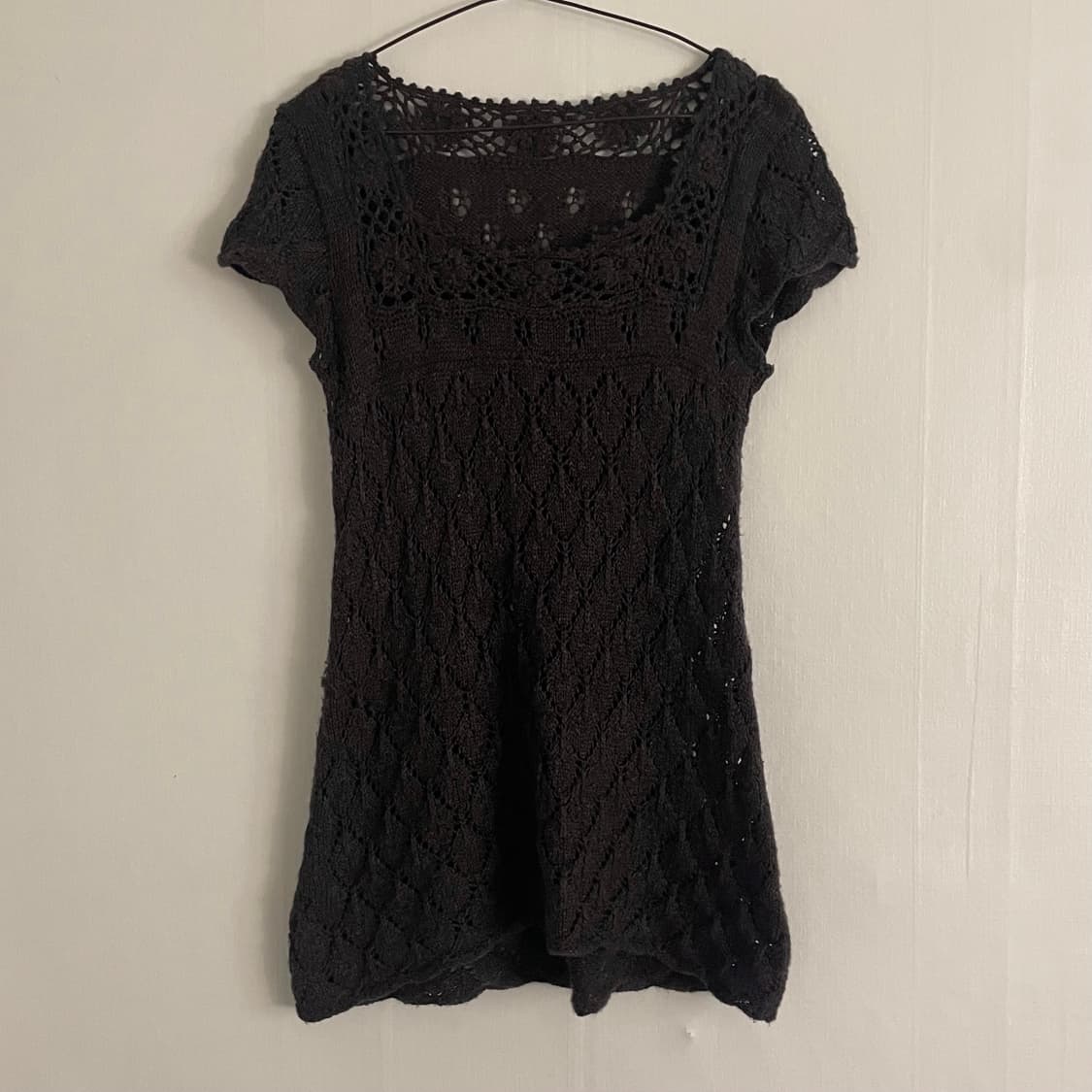 빈티지 모리걸 반팔 니트 상품이미지1