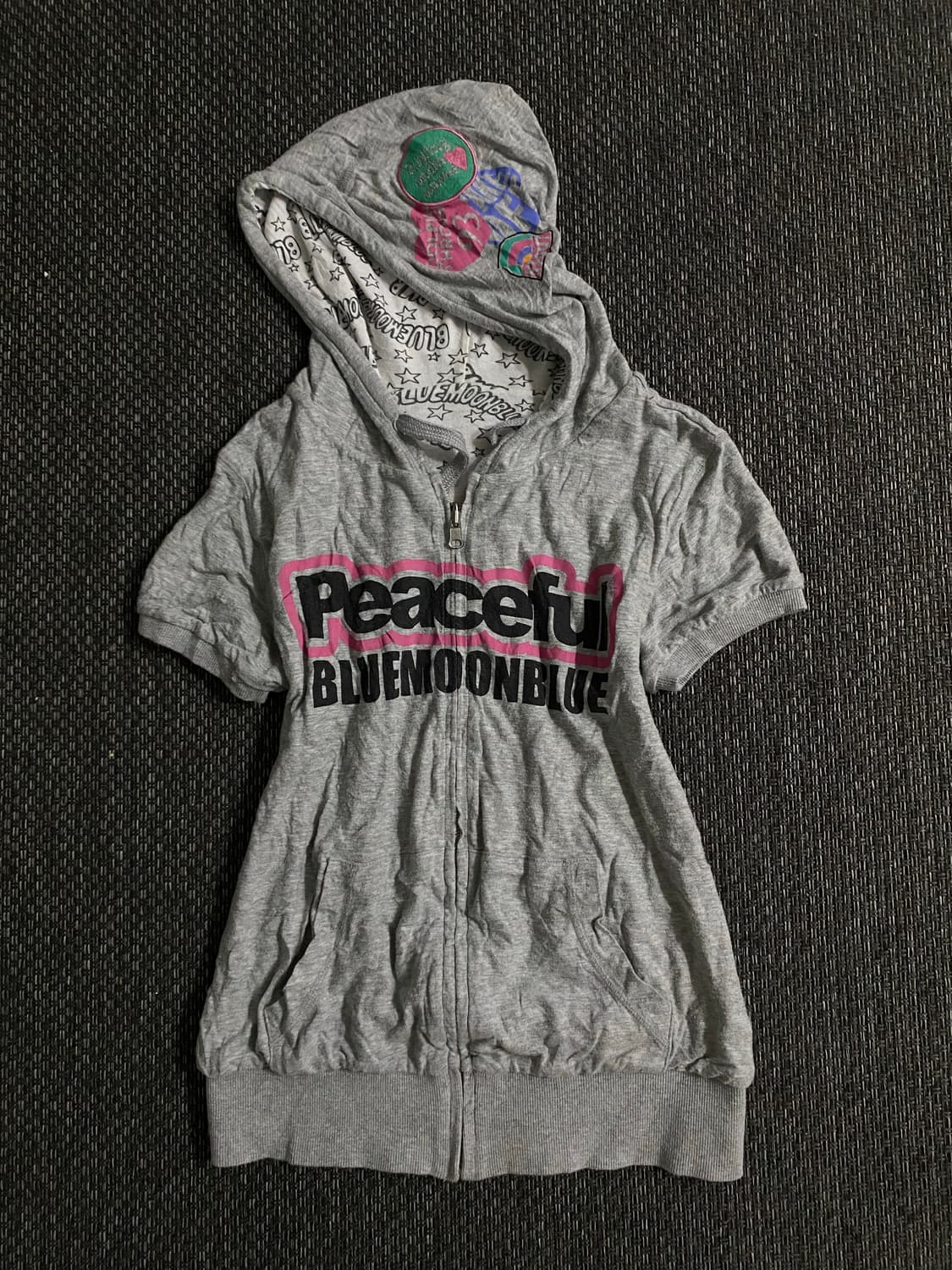 Kitsch&Y2K Mood Reversible 1/2 hoodie  상품이미지4