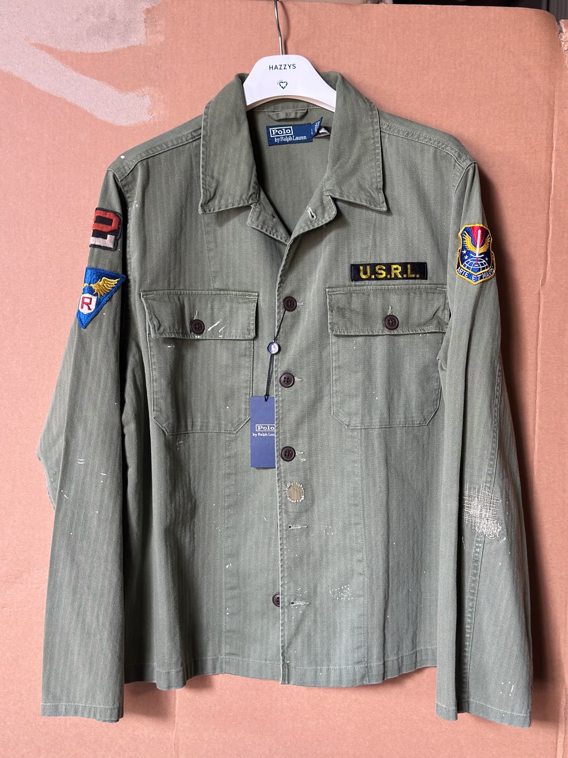 폴로 랄프로렌 릴렉스핏 헤링본 트윌 워크셔츠 상품이미지3