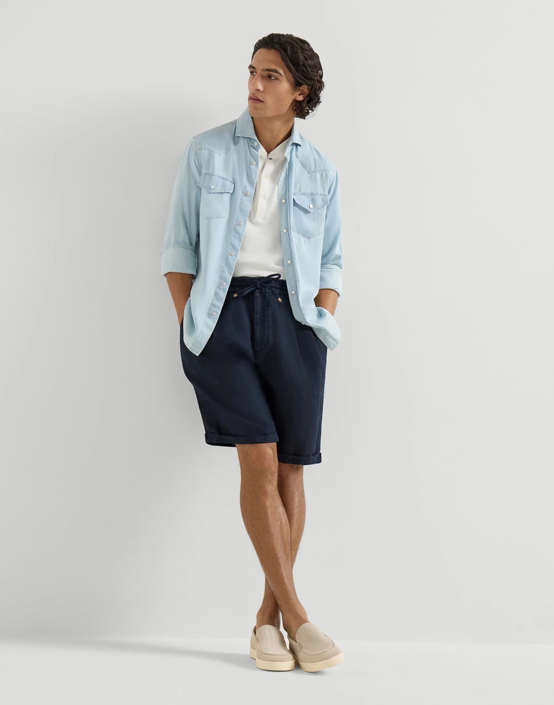 브루넬로 쿠치넬리 / 스웨이드 로퍼 스니커즈 / 43 새상품 상품이미지7