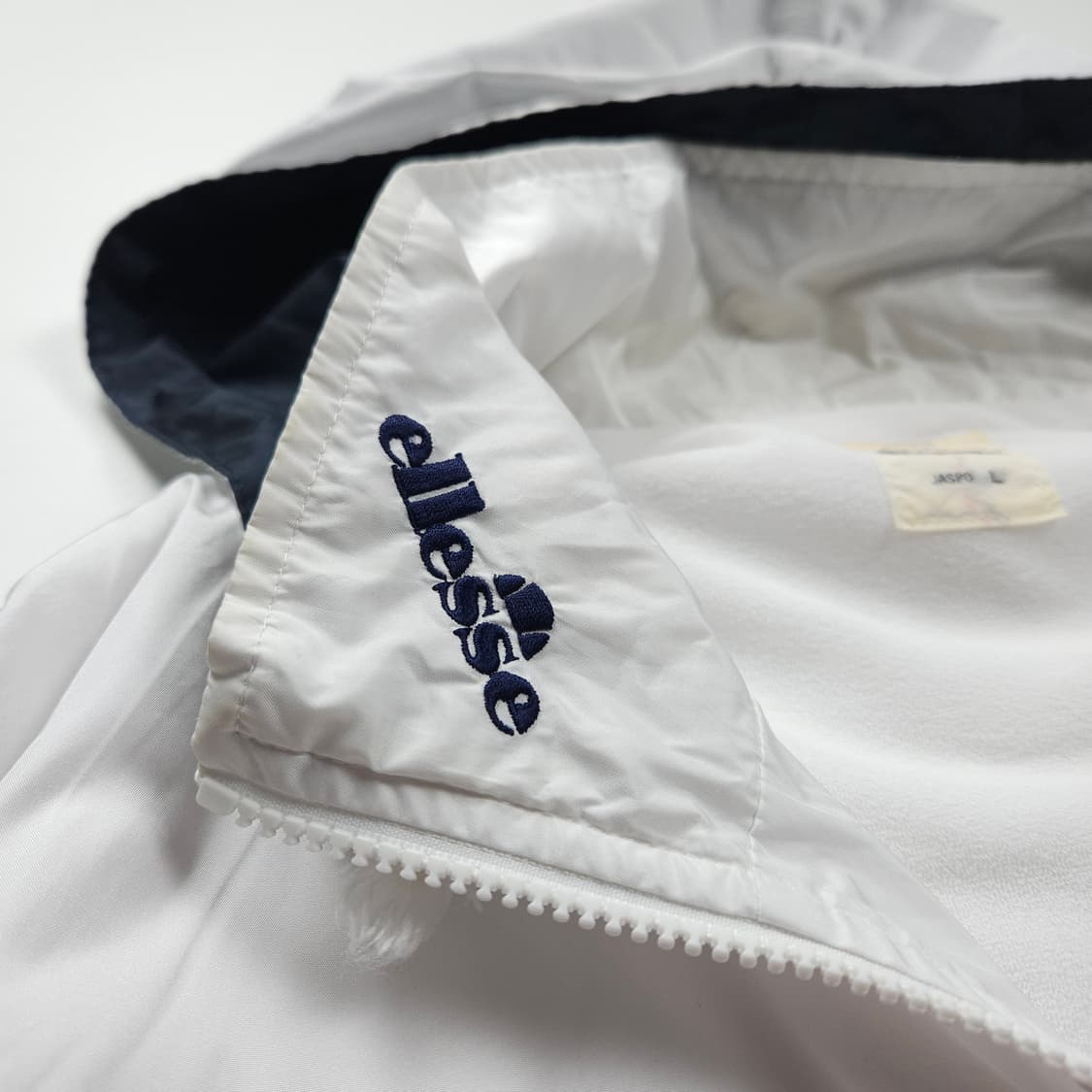 빈티지 엘레쎄 스펠아웃 화이트 배색 바람막이 (100) 상품이미지7